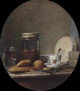 The pot with apricots Jean Baptiste Simeon Chardin